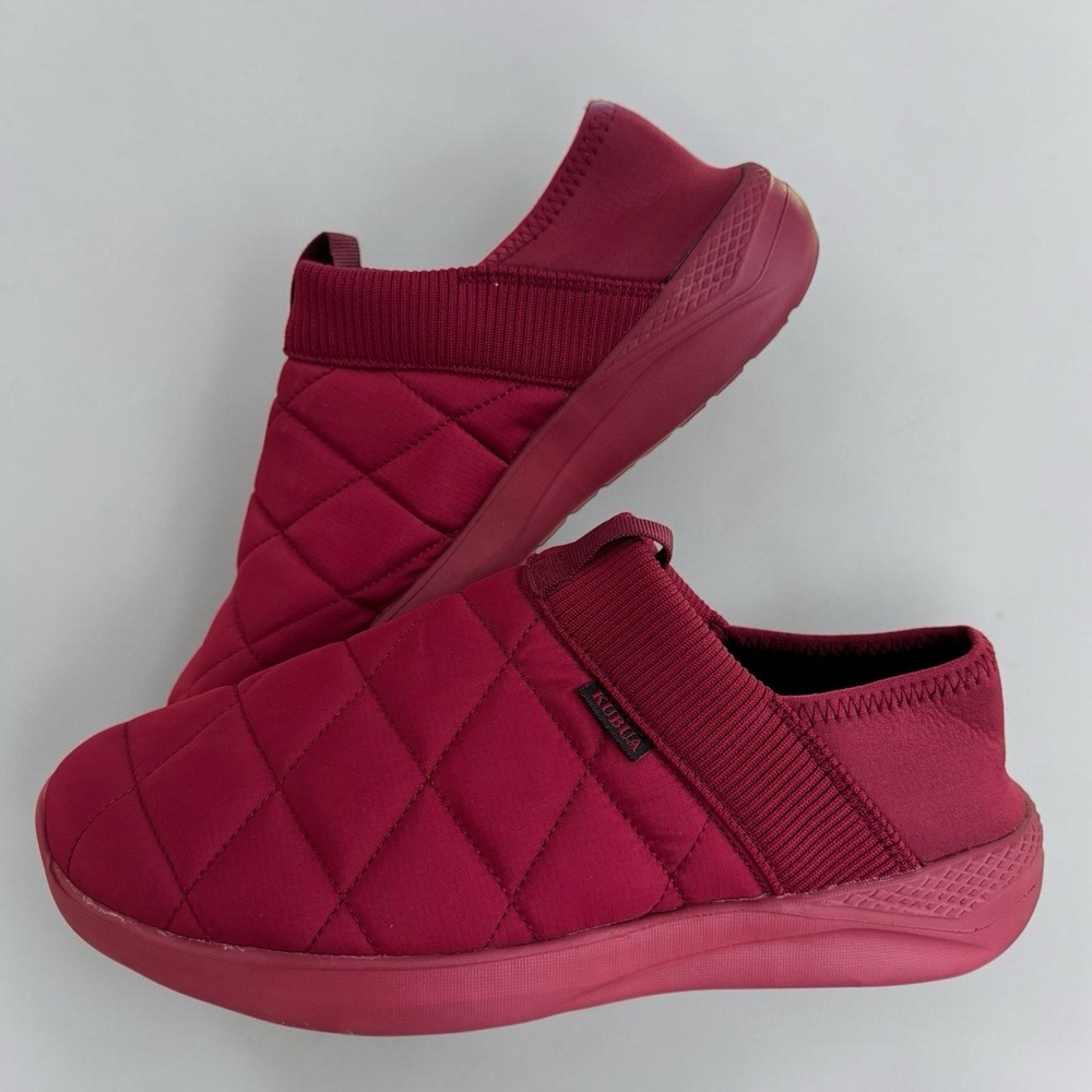 KUBUA Red Quilted Slip On Slipper Padded Puffer House Shoe Women's Size 11 (43)